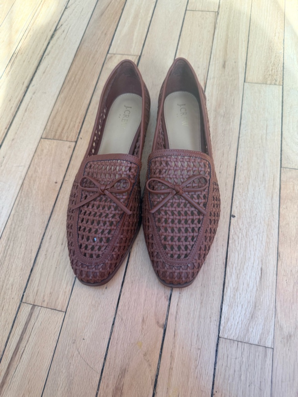 J Crew Woven Leather Loafers - Brown - Picture 2 of 4